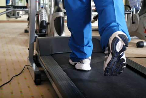 running on treadmill