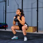 Squats with kettle bell